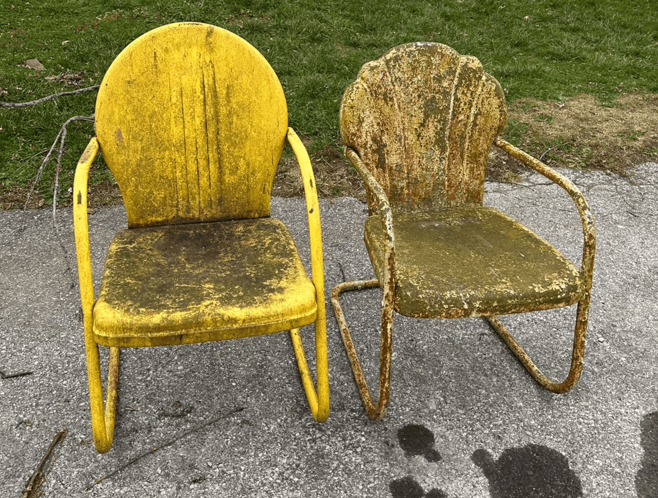 Winding Creek Coating Chairs Before