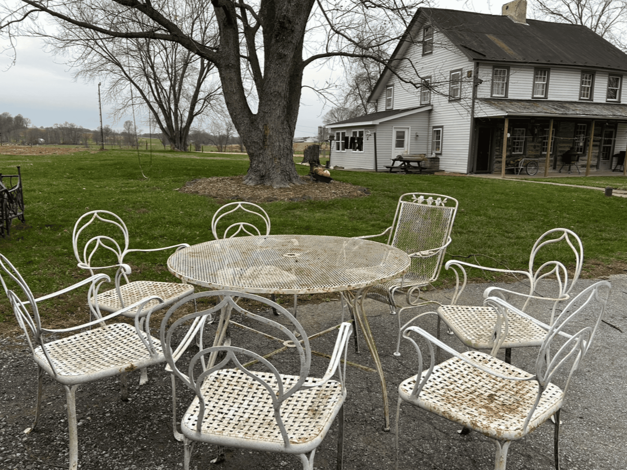 Winding Creek Powder Coating Patio Furniture Before